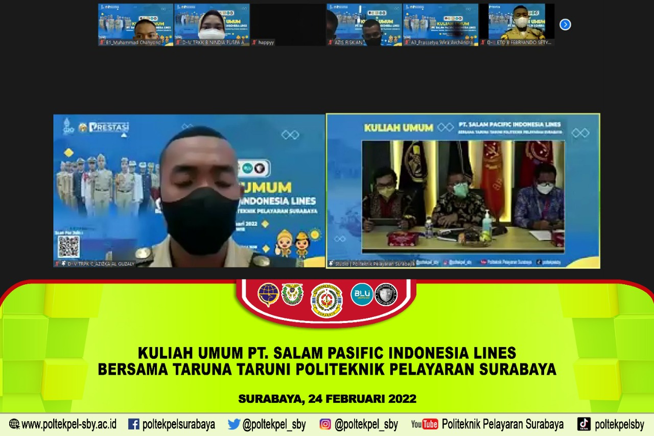 KULIAH UMUM PT. SALAM PASIFIC INDONESIA LINES BERSAMA TARUNA/I POLTEKPEL SURABAYA