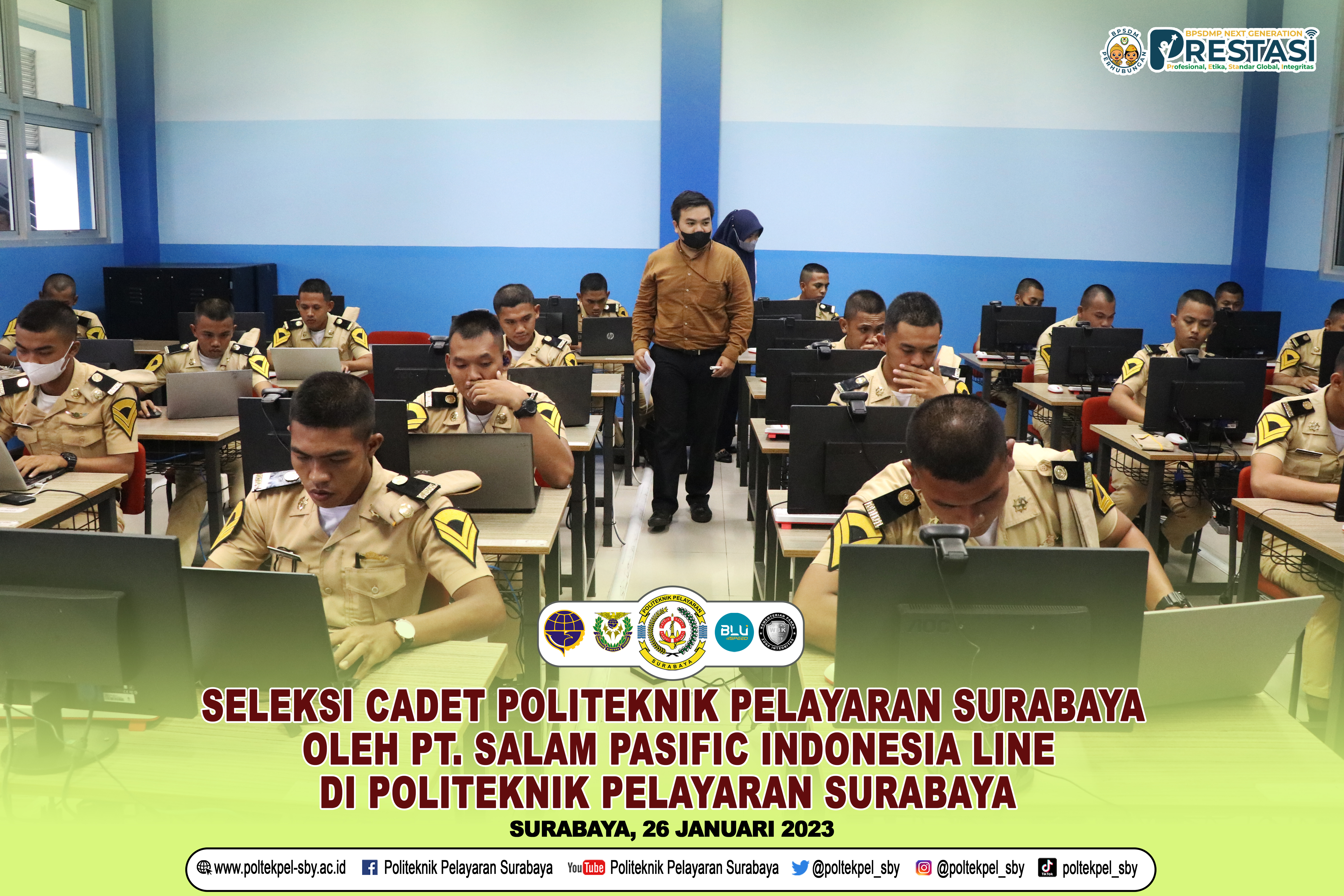 Taruna Poltekpel Surabaya Ikuti Seleksi Cadet PT. SPIL