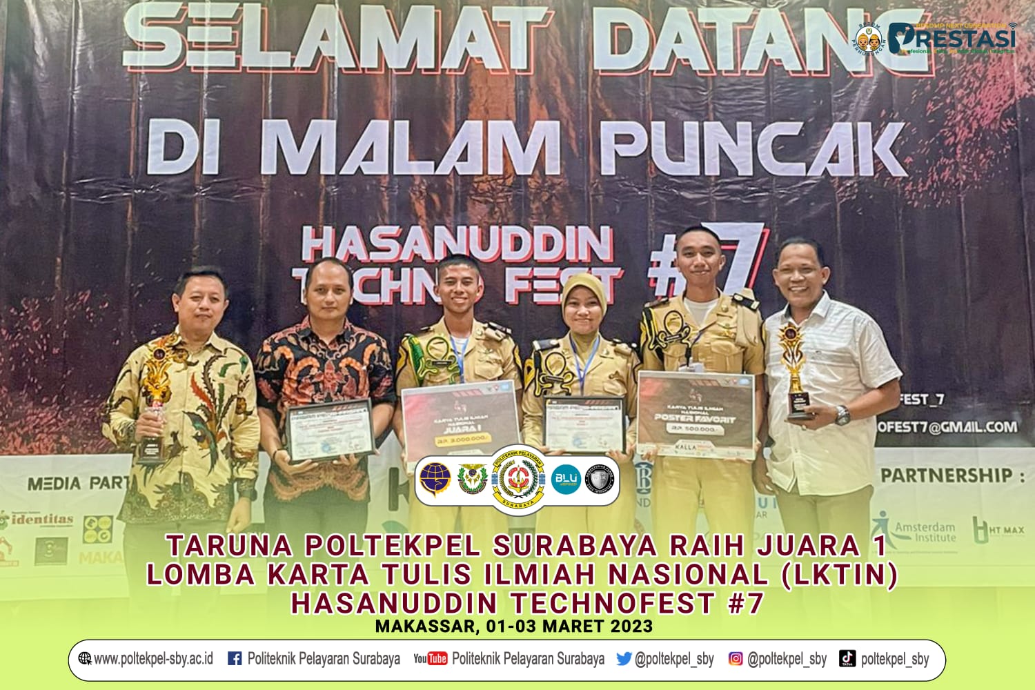 LUAR BIASA! TARUNA POLTEKPEL SURABAYA RAIH JUARA 1 DIAJANG BERGENGSI ...