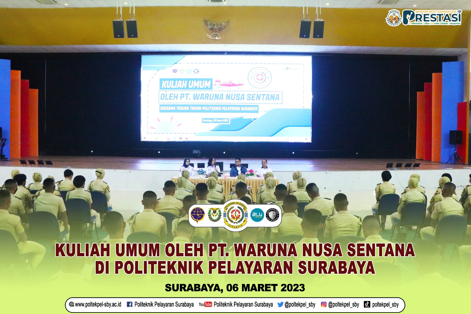 PT. Waruna Nusa Sentana Berikan Kuliah Umum untuk Taruna Poltekpel Surabaya