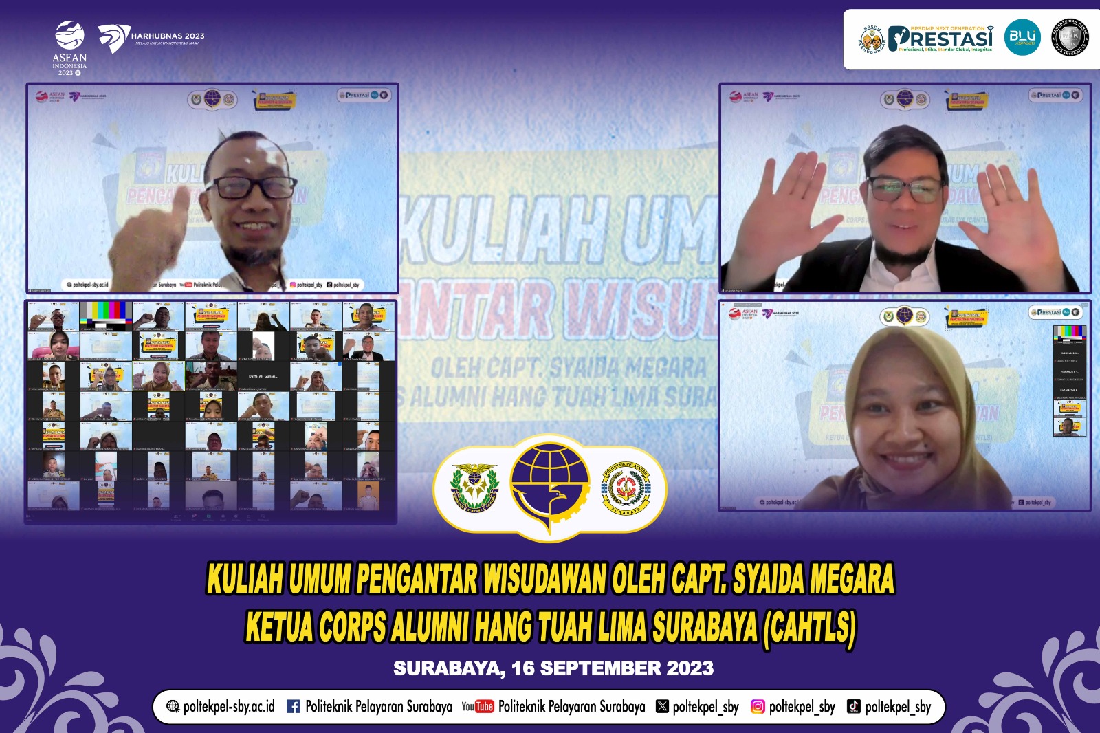 Ketua CAHTLS Beri Kuliah Umum kepada Calon Wisudawan Poltekpel Surabaya