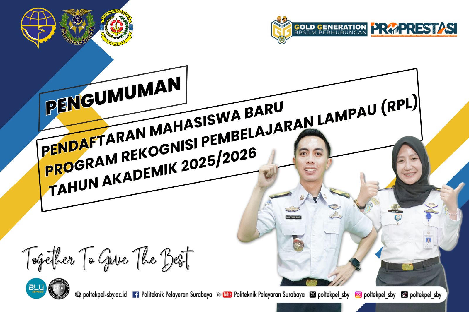 PENGUMUMAN PENDAFTARAN MAHASISWA BARU PROGRAM REKOGNISI PEMBELAJARAN LAMPAU (RPL) TAHUN AKADEMIK 2025/2026